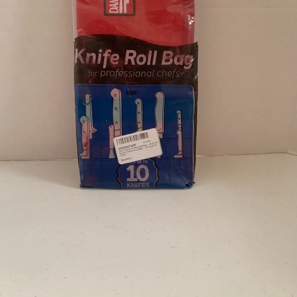 Dam Chef Knife Roll Bag For Professional Chefs Fits Up To 10 Knifes Brand New
